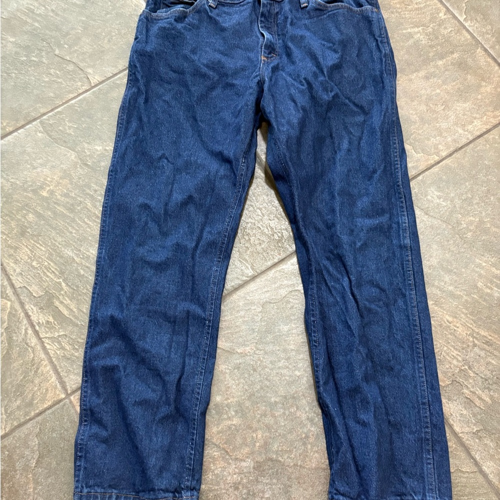 Wrangler Men's 47MWZ Regular Fit Denim Blue Jeans 36x30